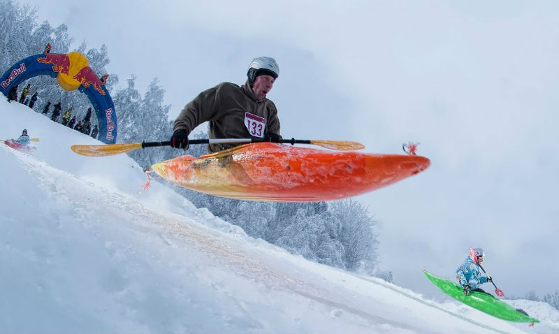 Snow kayaking is exactly like water kayaking, but – get this – it’s on snow instead!!! Hope that wasn’t too difficult to explain. There isn’t a hell of a lot more to say about this sport other than the fact that it sounds like a stunt that they would have done on MTV’s Jackass way back when.