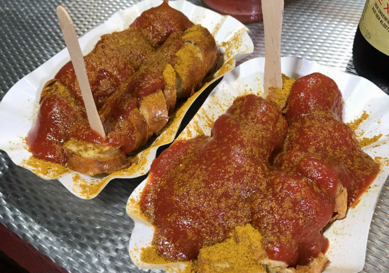 The invention of the currywurst is attributed to Herta Heuwer, who in 1949 opened a food stand to feed hungry construction workers who were rebuilding a devastated Berlin, this German dish consists of a pork sausage that is first steamed and then fried, cut into slices, and topped with curry ketchup. It’s usually served with French fries or a bread roll. While you’ll find it all over Germany, Berlin and Hamburg are the two cities where this is especially popular.