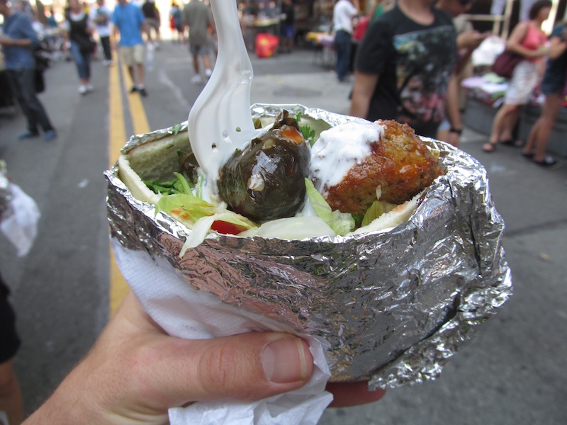 Although it is thought to have originated in Egypt and is popular all over the Middle East, Israel is where this deep-fried ball made from ground chickpeas, fava beans or both. It is often served on a pita with hummus, yogurt or tahini sauce.