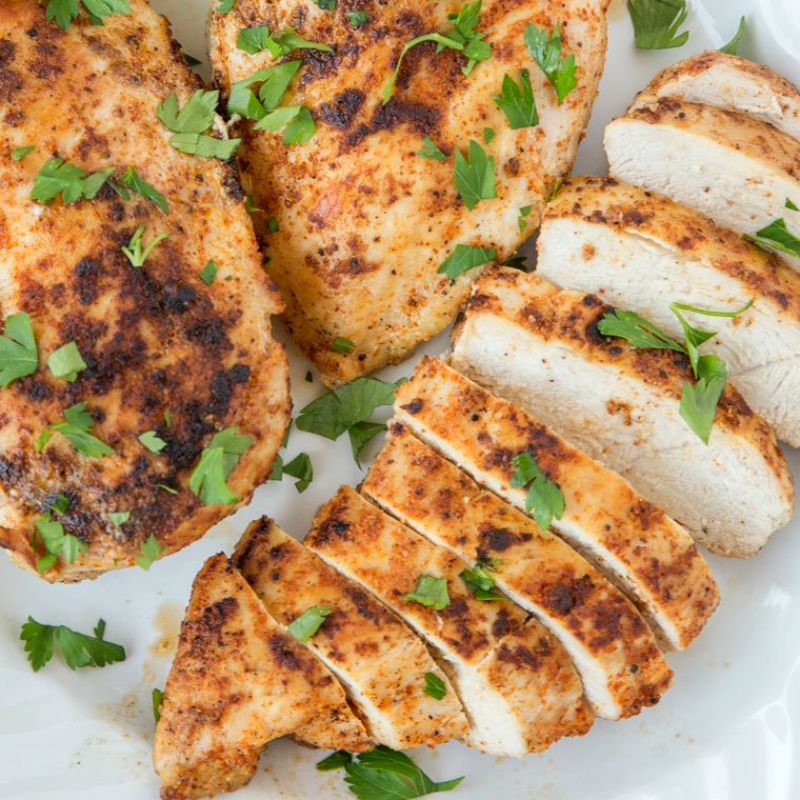 White meat is the best meat when you’re trying to gain muscle mass. Chicken especially has incredible amounts of protein in it, which will easily grow muscle.