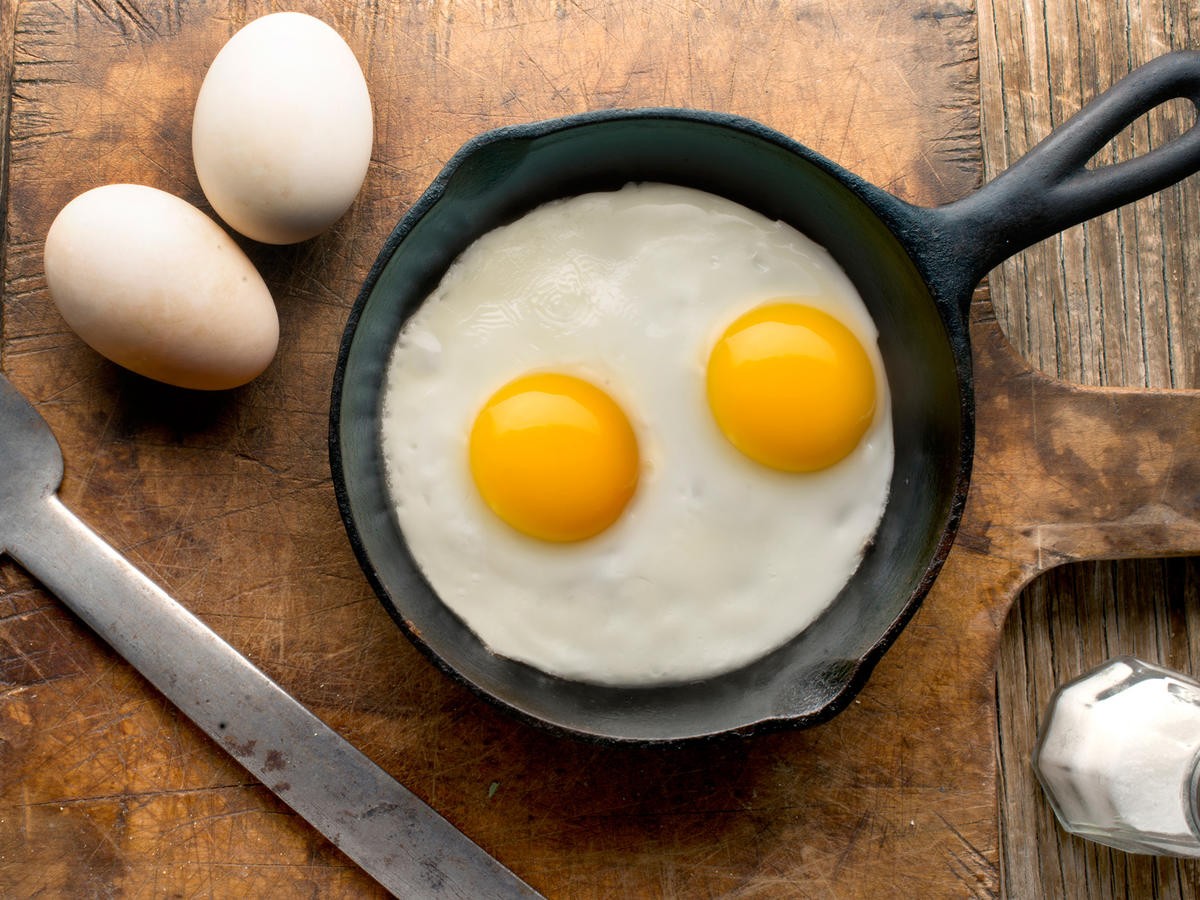 More specifically – egg whites. You don’t need the yolk for your protein intake, and the yolk is the part that holds all the ridiculously high cholesterol, but you can add it if you want.