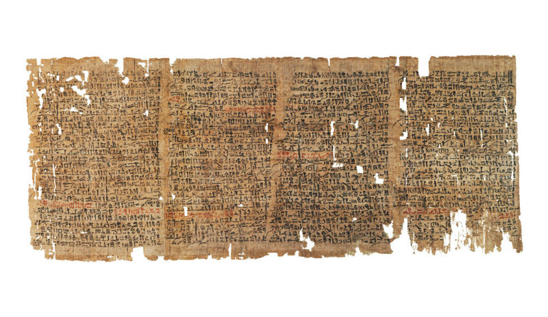 This is probably one of the easier ones – paper was first invented by the Egyptians in 3000 B.C., then known as papyrus. The paper was so durable you can still read the hieroglyphics on it thousands of years later. If I leave my notes out in the sun for two days, I can’t make out a single word. Evolution doesn’t always go forwards, I guess.