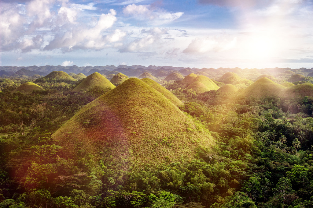 These things look as if someone poured 1700 chocolate hills in the middle of the island. Turns out, however, that these mounds are the uplift of coral deposits created by rainwater erosion.