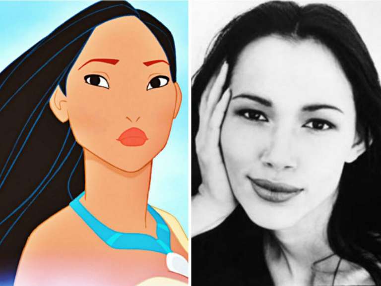 Believe it or not, the character and the events Pocahontas goes through are based on the actual Native American Princess Matoaca also known as “Pocahontas”. But her appearance was inspired by that of Hollywood Native American actress Irene Bedard.